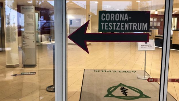 Corona-Testzentrum an der Asklepios Klinik im Städtedreieck