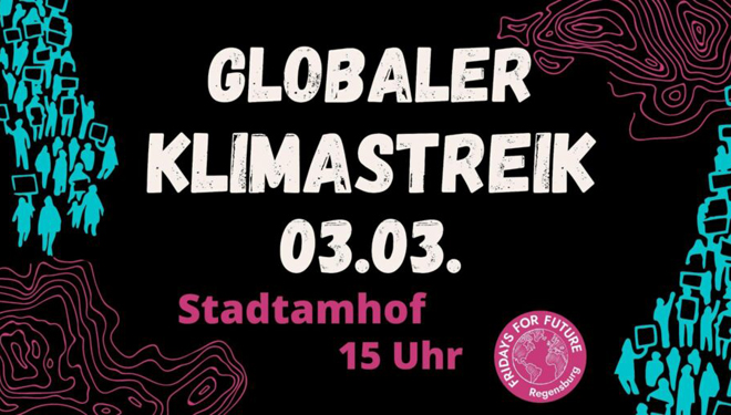 Globaler Klimastreik am 3. März 2023 +++ Demo in Regensburg