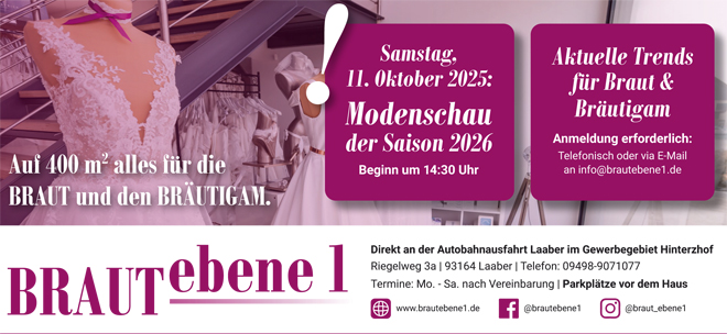 Modenschau für Braut & Bräutigam in Laaber