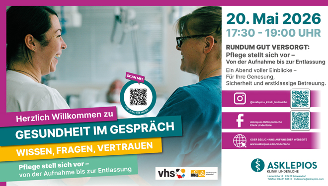 „Gesundheit im Gespräch" an der Asklepios Klinik Lindenlohe