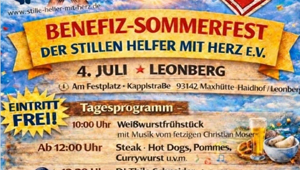 Benefiz-Sommerfest in Leonberg am 4. Juli 2026